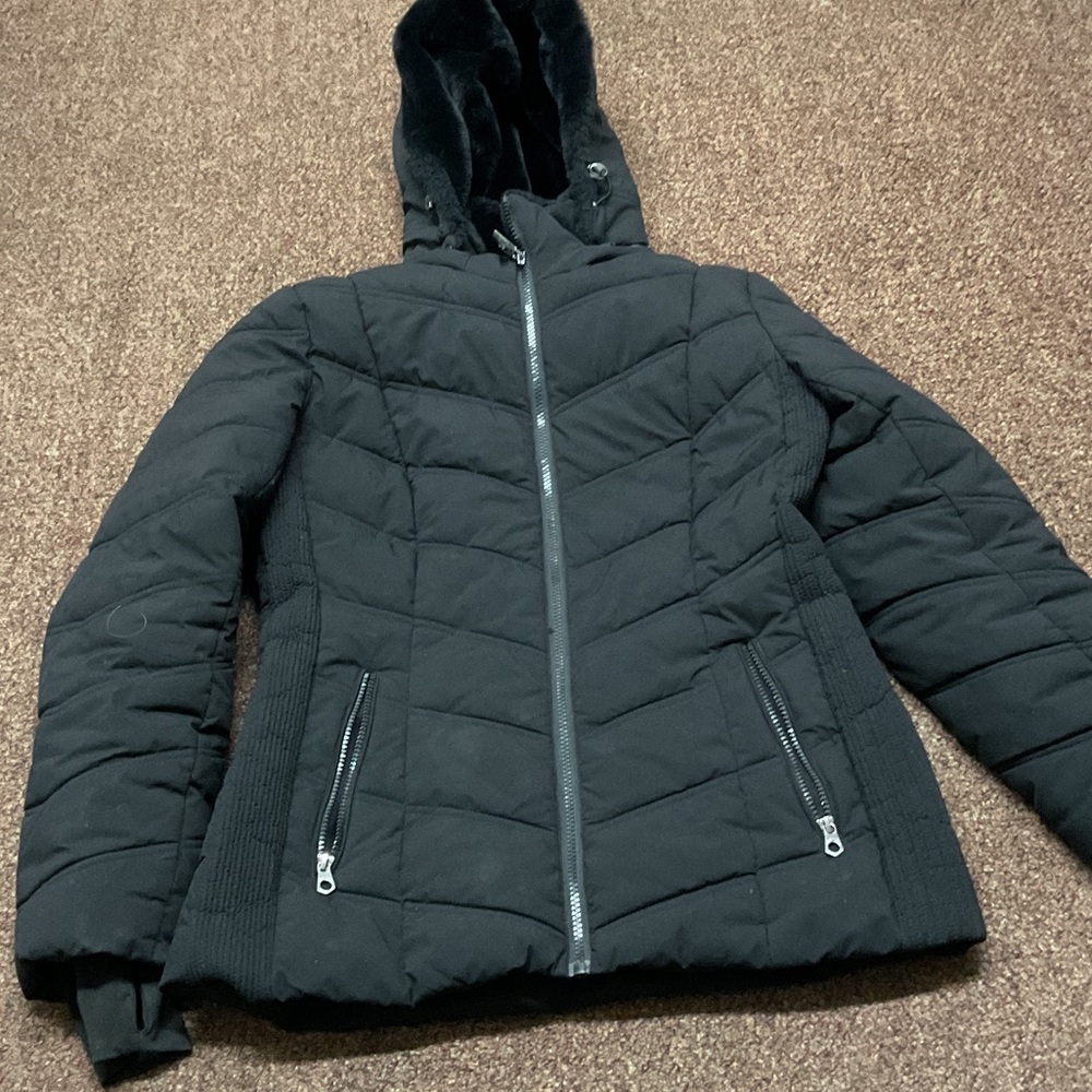 Nautica Women's Black Quilted Puffer Coat